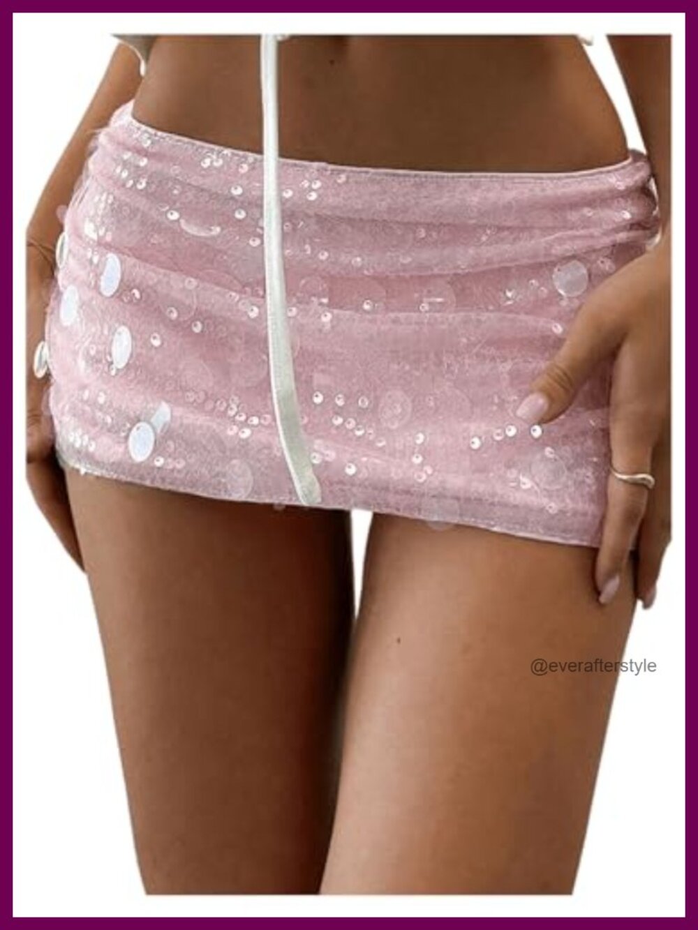 Sequin Low Waist Mini Skorts Night Out Skirt Shorts